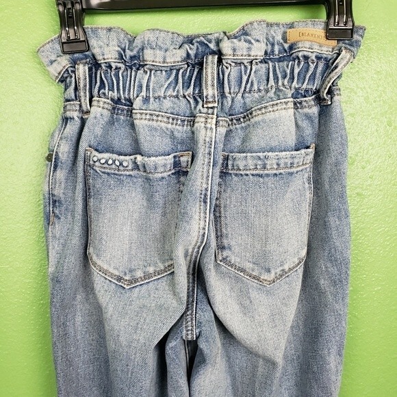 Blank NYC Light Wash Paper Waste Basket Distressed Jeans Size 24 - Picture 9 of 12